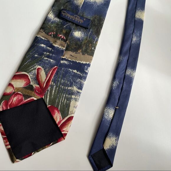 Oscar de la Renta Tropical Island Boat Tie - Picture 4 of 4